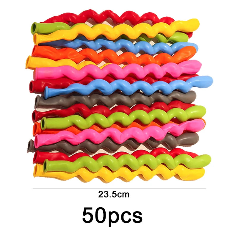 50/100pcs Balloons Latex Spiral / Long / Round Balloon Colored Festival Party Decorations Supplies DIY Birthday Wedding TMZ