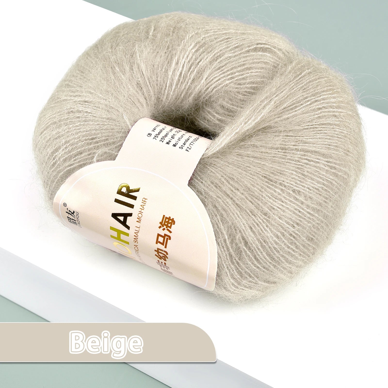 25g/Roll Soft Wool Knitting Cashmere Long Thin Yarn Roll Mohair Yarn DIY Hand Crochet Soft Mohair Cashmere Wool Knitting Yarn