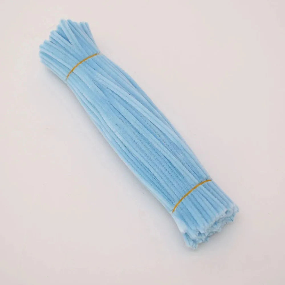 100pcs 30cm Solid Color Chenille Stems Stick Cleaners For Children Hands-on Educational Toys Adults DIY Flower Artworks Supplies