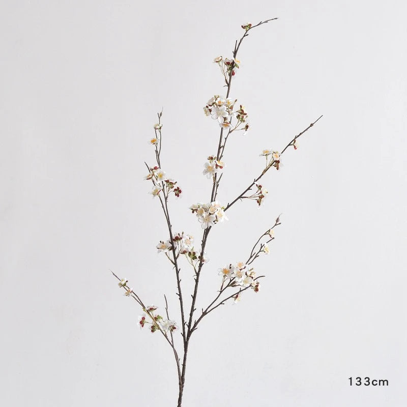 130CM Artificial Cherry Blossom Long Branch Landscape Floral Photography Props Window Display Branch Pole Arrangement
