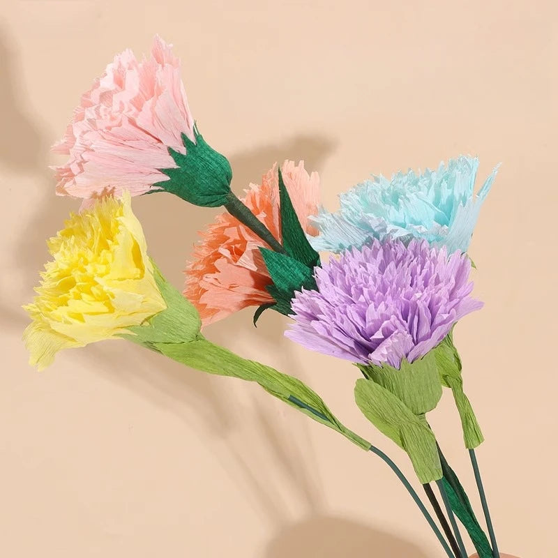 Color Handmade Crepe Paper Diy Paper Flower Material Gift Paper Roll Edge Paper Kindergarten Handmade Flower Origami