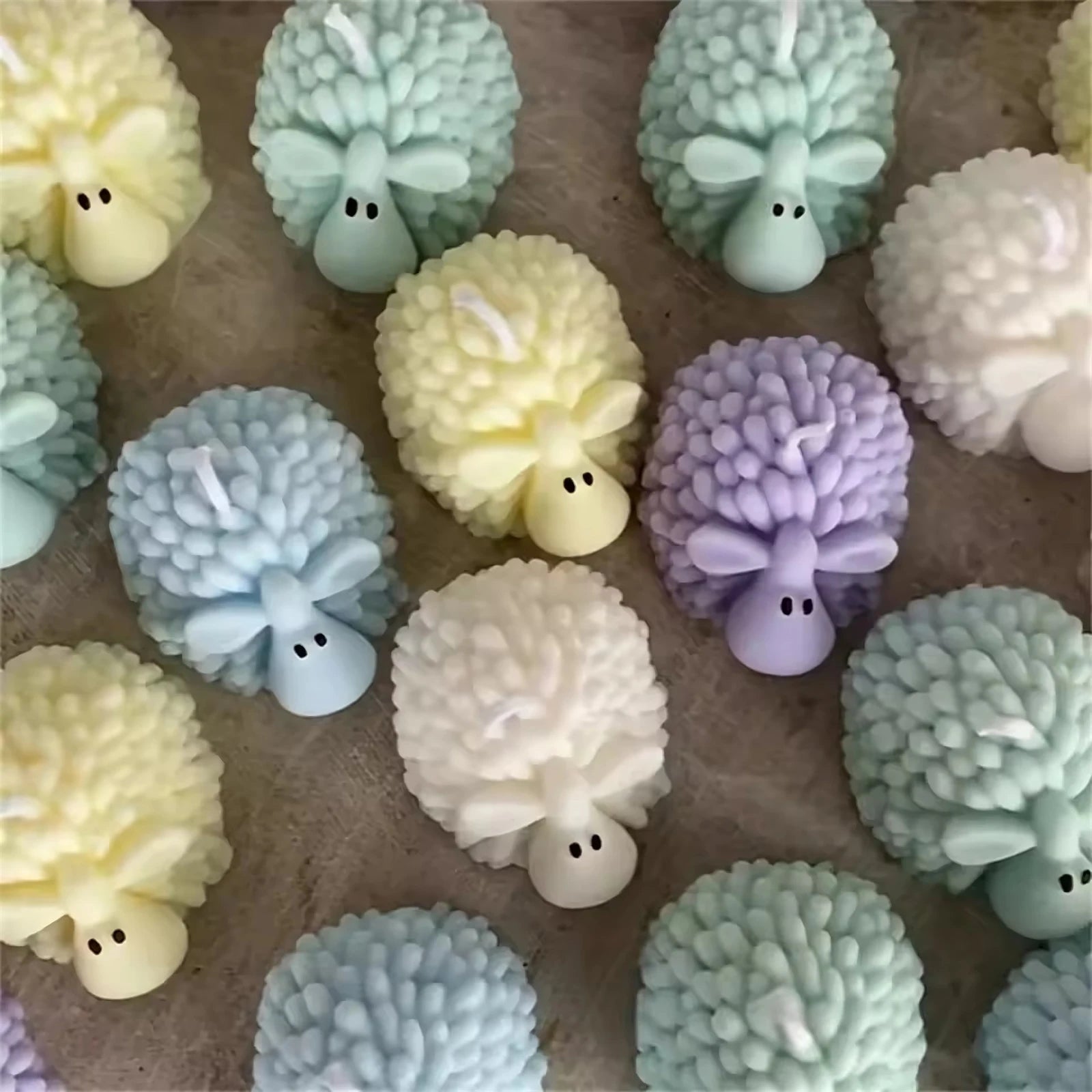 3D Cute Sheep Silicone Candle Molds Forms DIY Handmade Animal Goat Candle Making Soap Clay Plaster Resin Moulds Decorating Tools