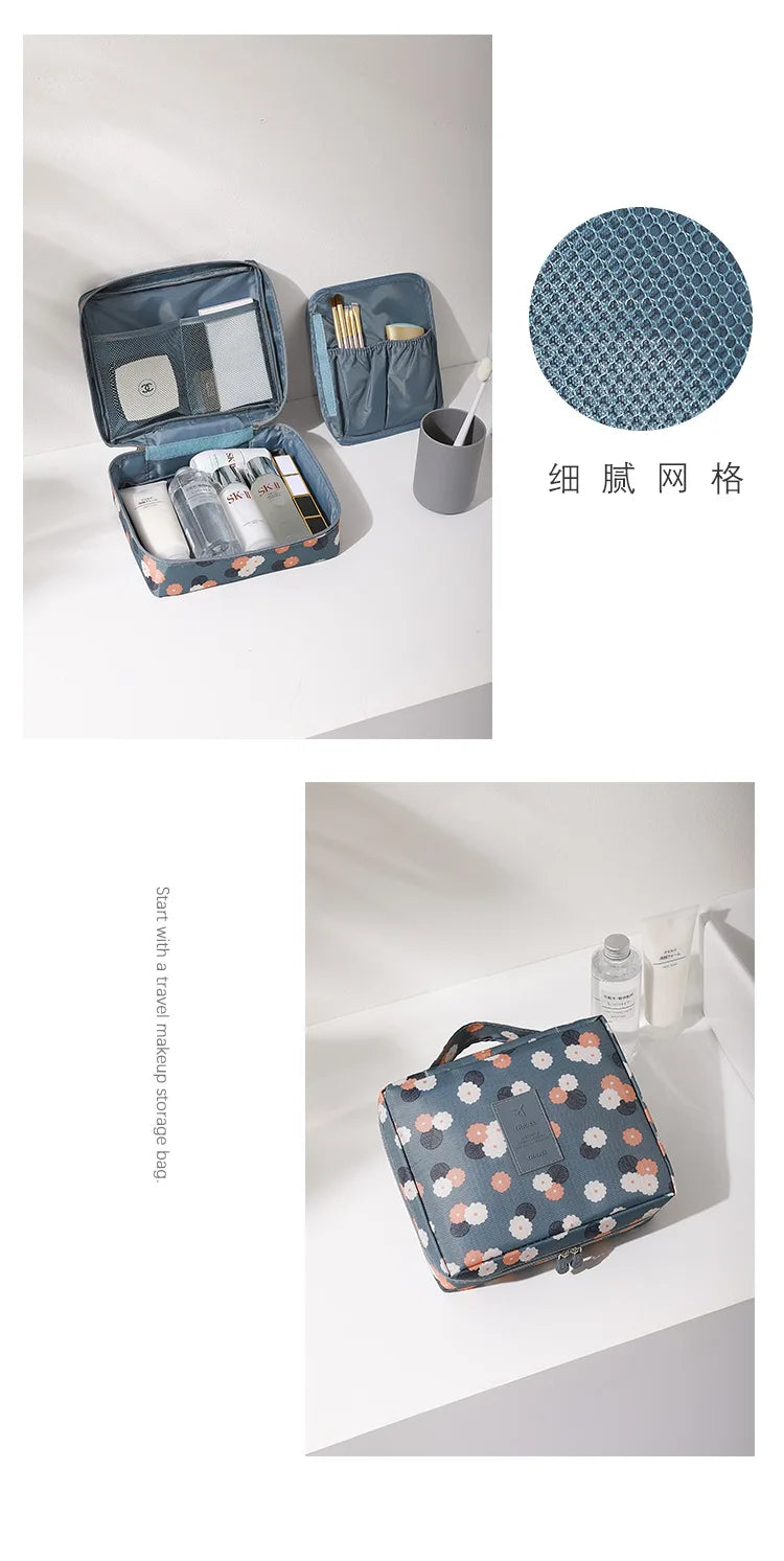 Portable Needlework Storage Bag Mesh Divider Pouch Yarn Knitting Tools Organizer Cases Storage DIY Apparel Travel Wash Bag