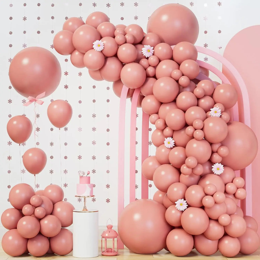 148Pcs Pastel Pink Balloons Baby Pink Balloon Garland Arch Kit Baby Shower Birthday Wedding Valentine's Day Party Decorations