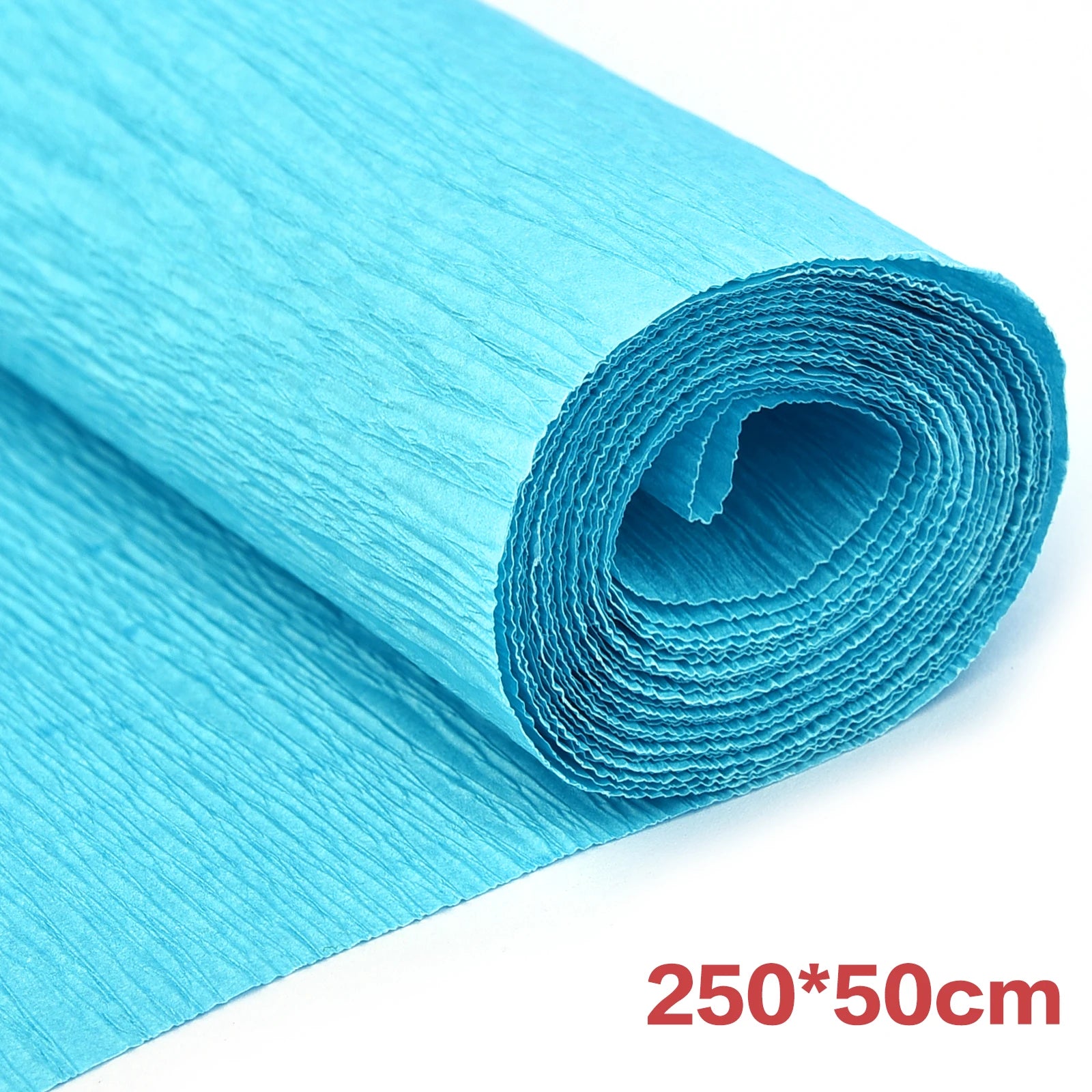 250*25cm Crinkled Crepe Paper Roll Colored Origami Paper Craft DIY Flowers Decoration Gift Wrapping Paper Packing Supplies