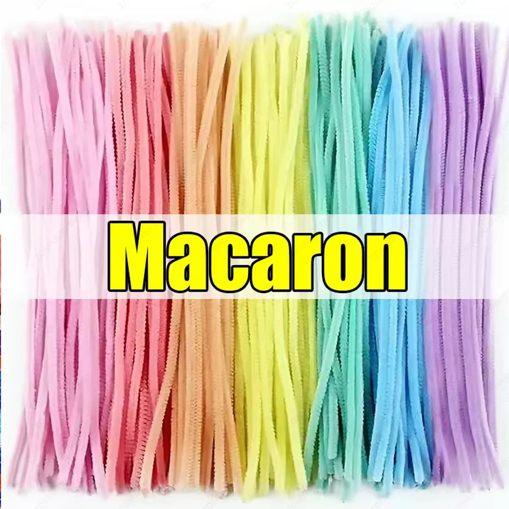 100-1500Pcs Pipe Cleaners Craft Multicolor Chenille Stems Twisting Sticks for Kids DIY Arts Handcraft Decor Plush Stick
