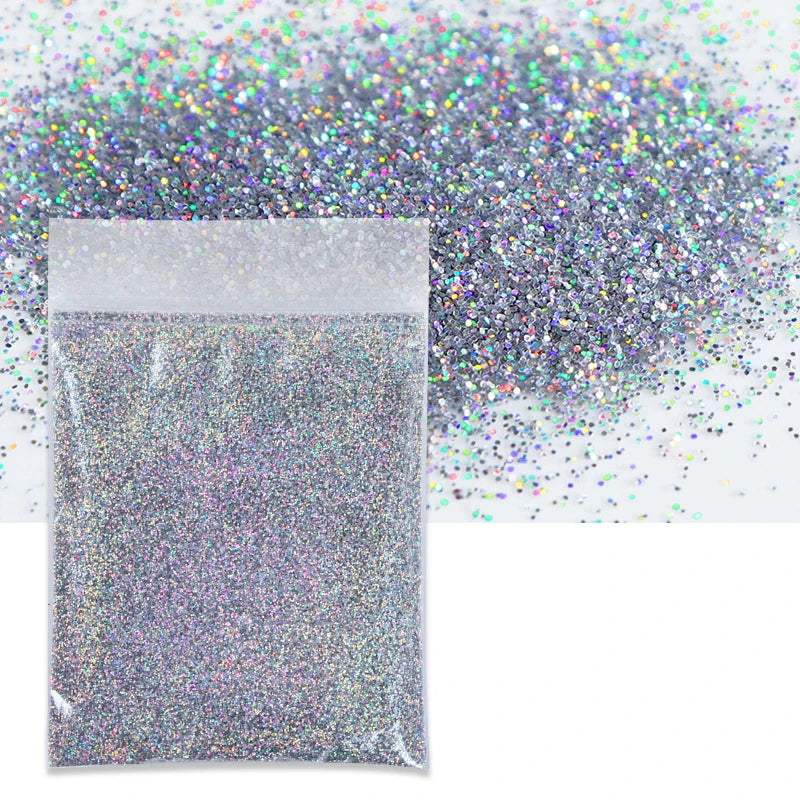 10g/Bag Holographic Fine Glitter Powder For Epoxy Filling Laser Glitter Gold Silver Fine Powder DIY Resin Mold Filling Crafts