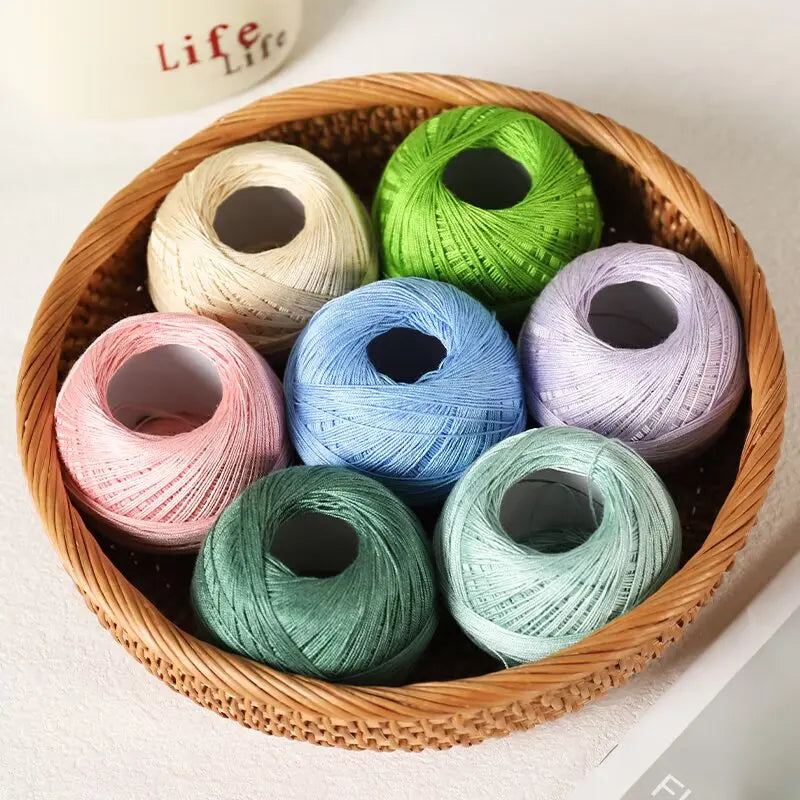 No. 7 Lace Yarn - Bamboo Fiber Linen Summer Crochet Yarn 50g