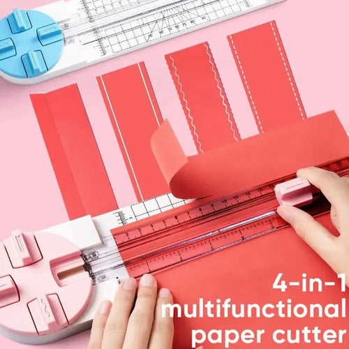1 Pcs 4-in-1 Paper Cutter ID Photo Hand Account Art Office Paper Crafts Home Cutter Plastic Paper Small Cutter Multifunctio