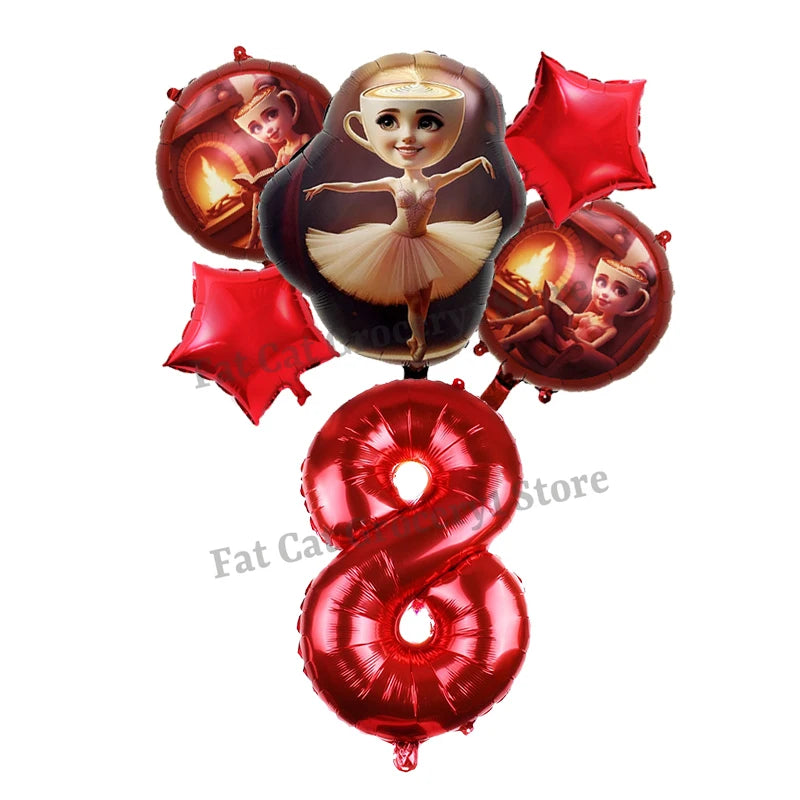 Italian Brainrot Birthday Balloons New Tralalero Tralala Digit 1-10 Ballons Gender Reveal Baby Shower Party Decoration Kids Gift