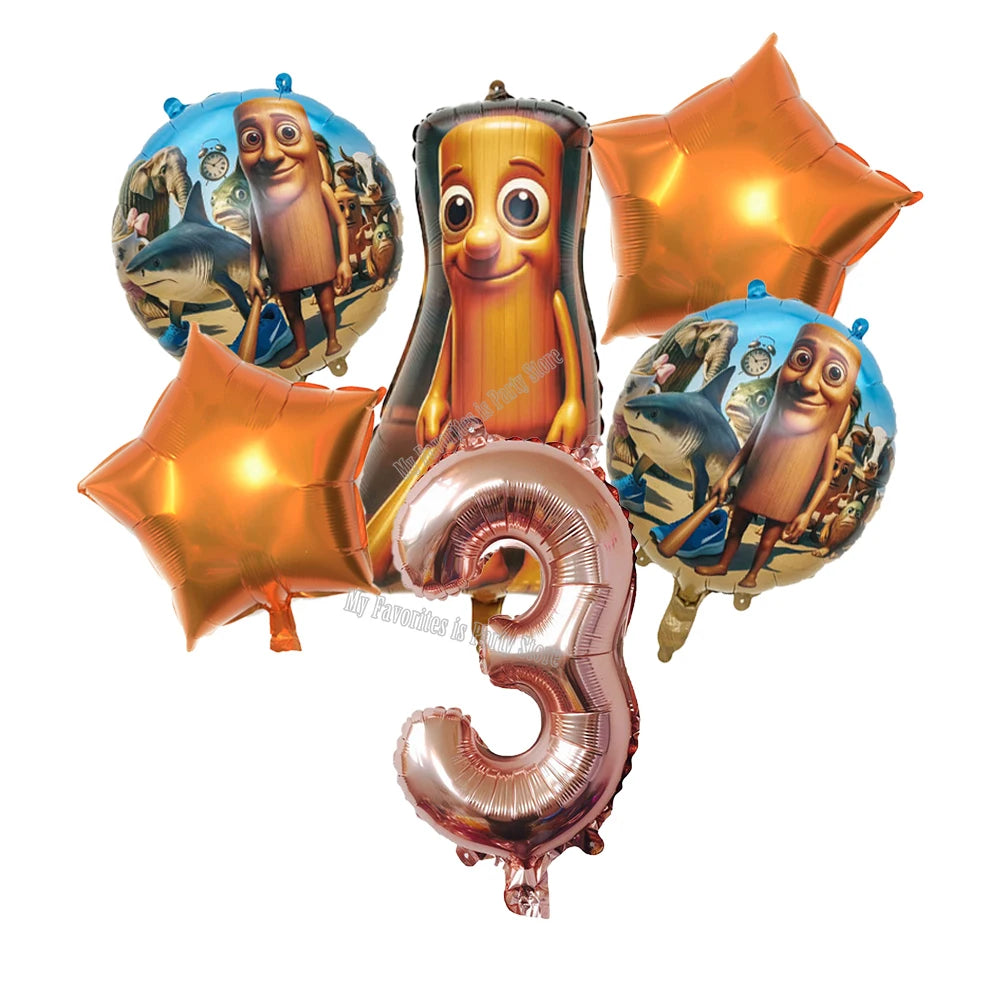 Italian Brainrot Balloon Set Baby Shower Party Ballons Tralalero Tralala TungTungTungSahur Balloons Decoration Photographic Prop