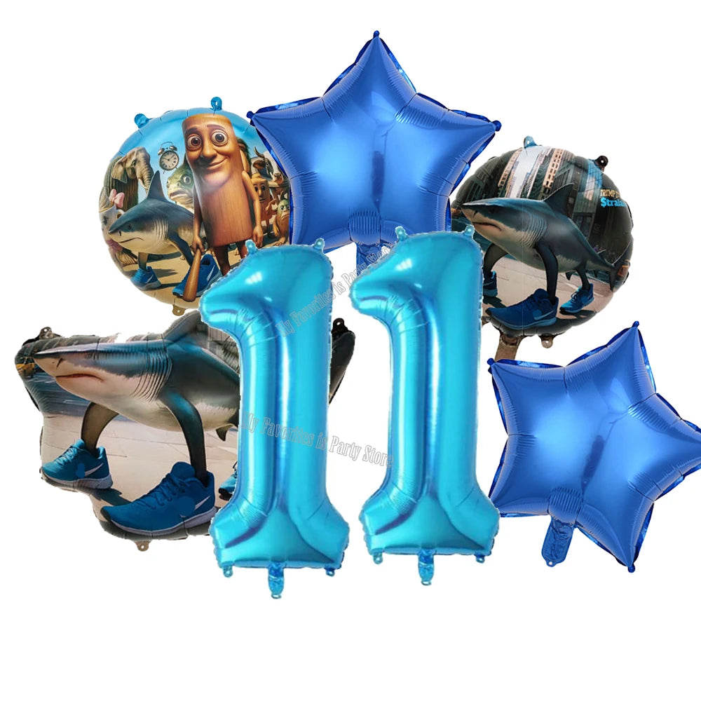 Italian Brainrot Balloon Set Baby Shower Party Ballons Tralalero Tralala TungTungTungSahur Balloons Decoration Photographic Prop