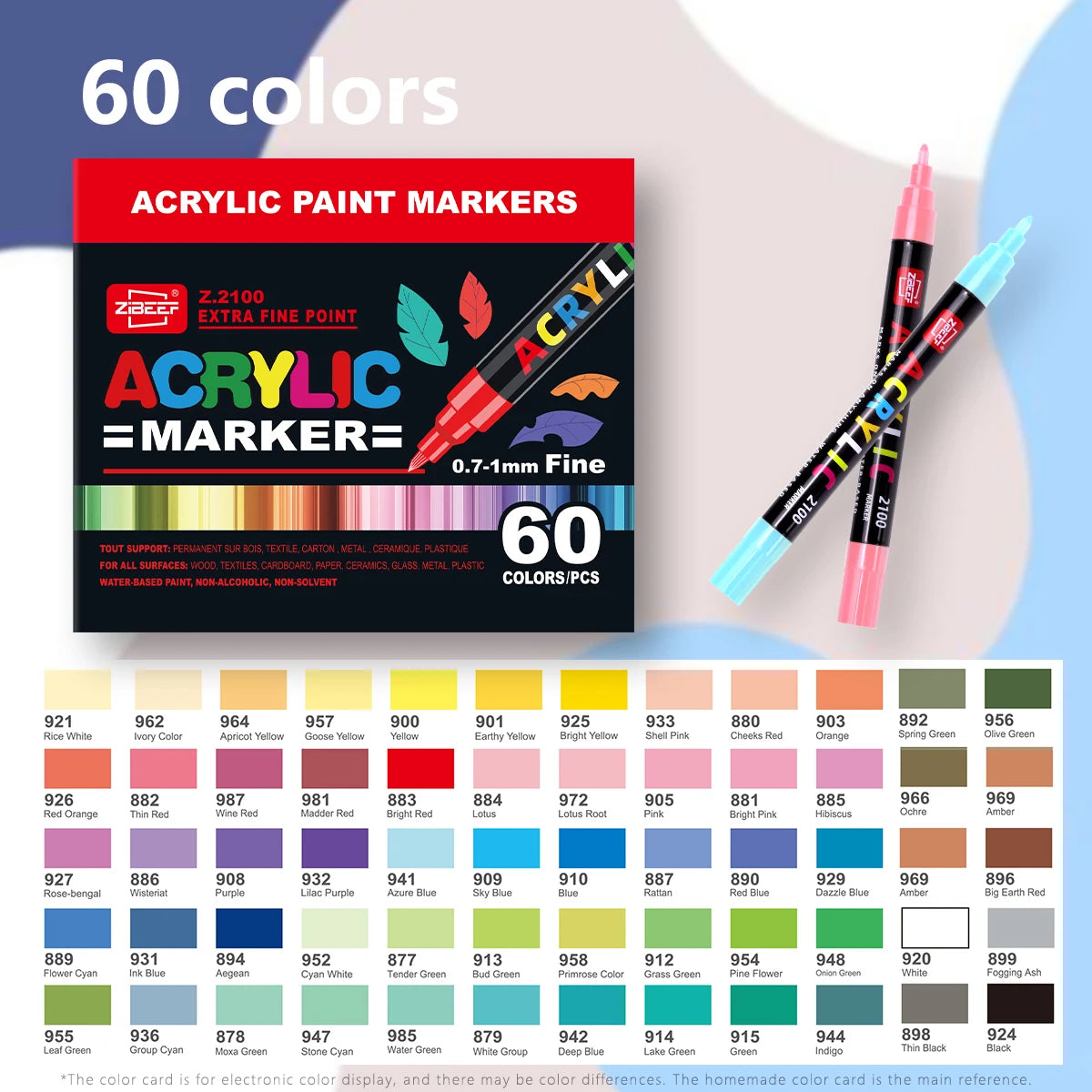 36-240 Acrylic Paint Markers, Waterproof & High Saturation for Wood,Metal,Plastic,Fabric,Glass,Ceramic Painting DIY Art Supplies