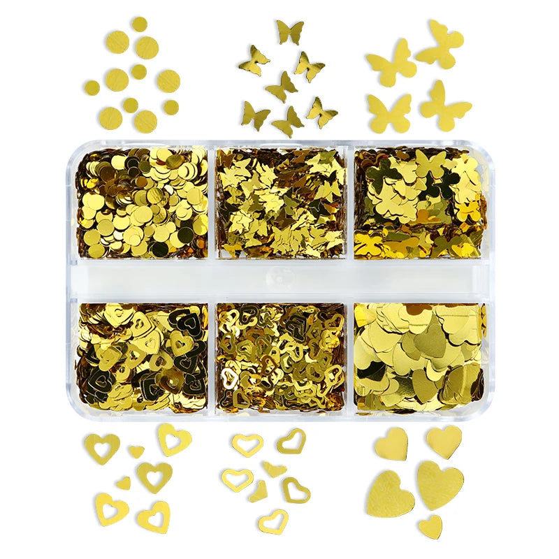 Plum Flower Glitter Epoxy Resin Filling Hollow Out Flowers Resin Sequins For Card Making Macaroon Flakes Scrapbooking DIY Crafts