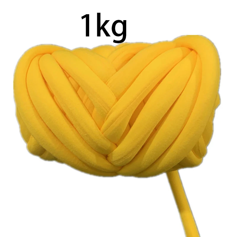 1KG Thick Super Bulky Chunky Yarn for Hand Knitting Crochet Soft Big Cotton DIY Arm Knitting Roving Spinning Yarn for Blanket