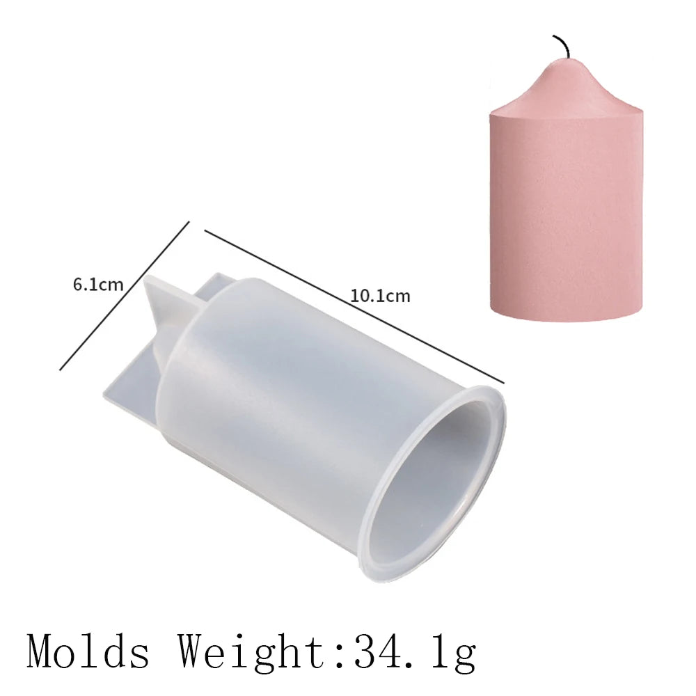 Cylinder Silicone Candle Mold DIY Stripe Candles Dinner Ornament Making Plaster Epoxy Resin Molds Home Decor Handmade Gifts