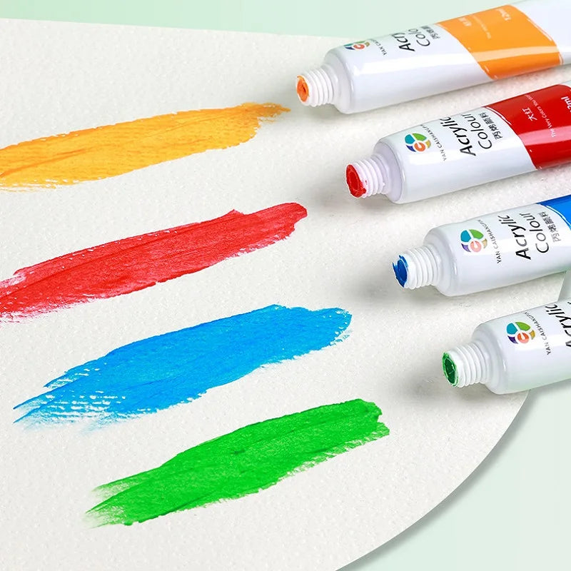 Acrylic Pigment 12/18/24/36 Colors 12ml Set Children's Painting And Oil Painting Beginners Non-Toxic Quick Drying Art Supplies