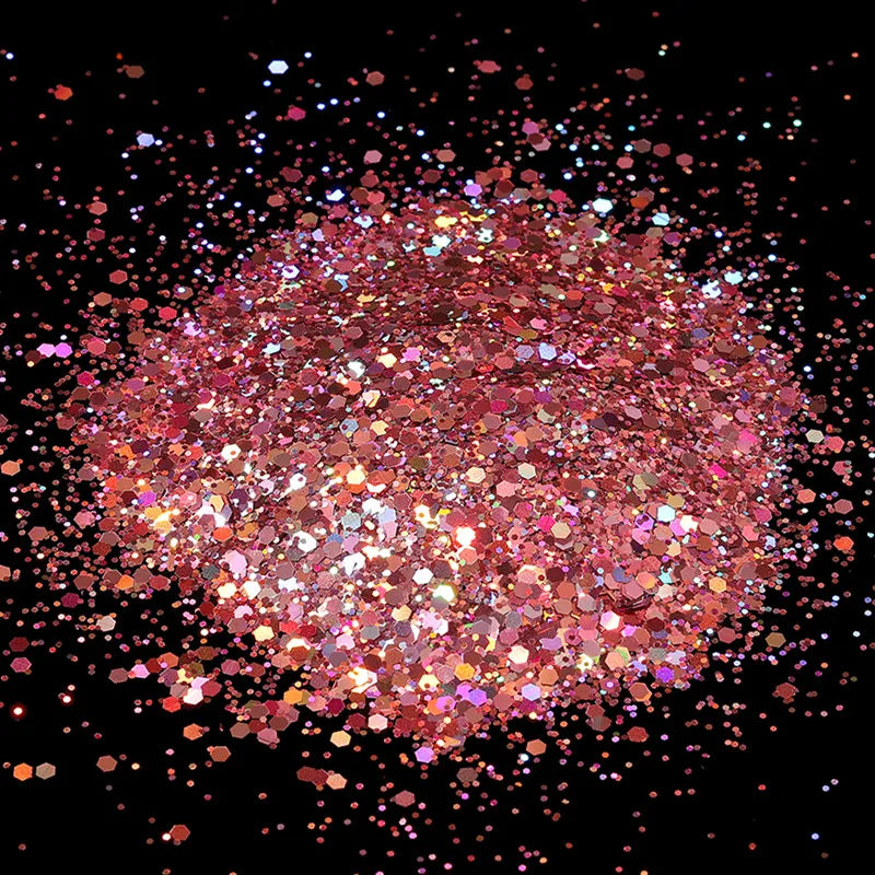 10g Holographic Hexagon Chunky Glitter Epoxy Resin Filler Flakes Laser Sparkly Sequins for DIY Epoxy Resin Nail Art Fillings
