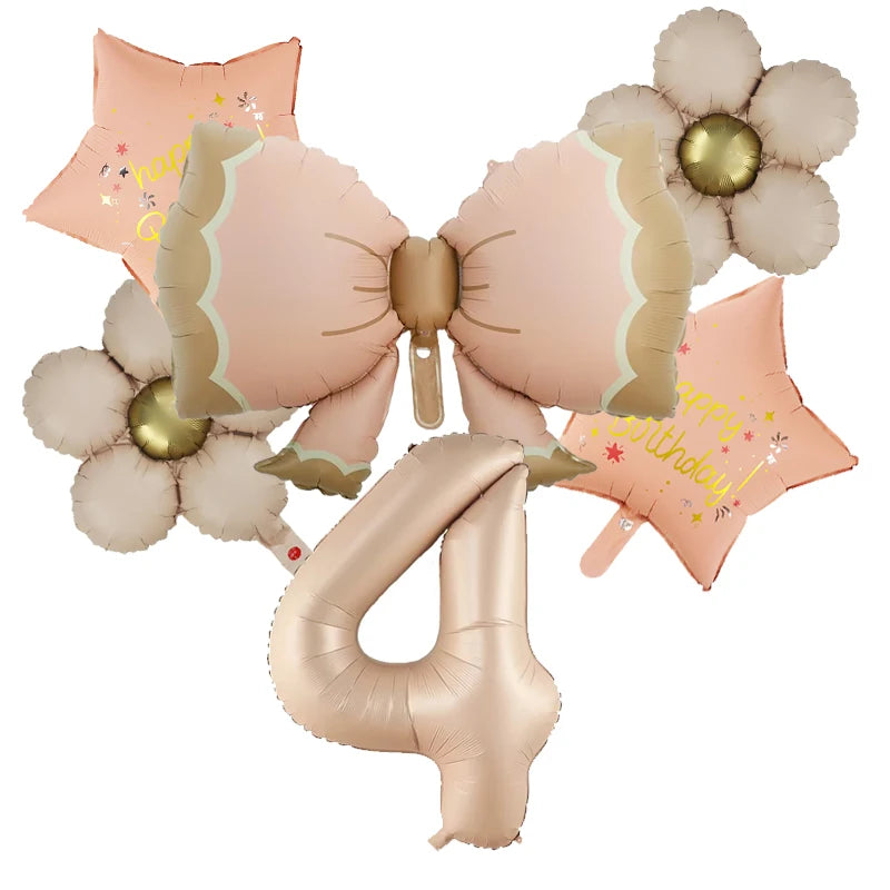 Butterfly Balloons 2 3 4 5th Birthday Decor for Girls Pink Butterfly Foil Balloons for Butterfly Themed Party Wedding  Decors