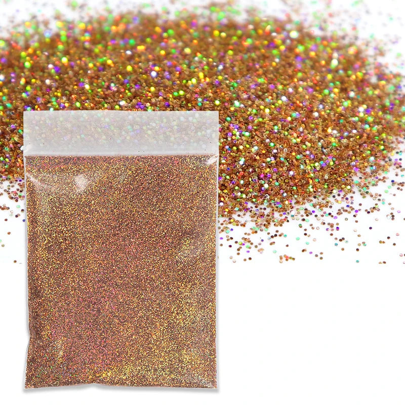 10g/Bag Holographic Fine Glitter Powder For Epoxy Filling Laser Glitter Gold Silver Fine Powder DIY Resin Mold Filling Crafts