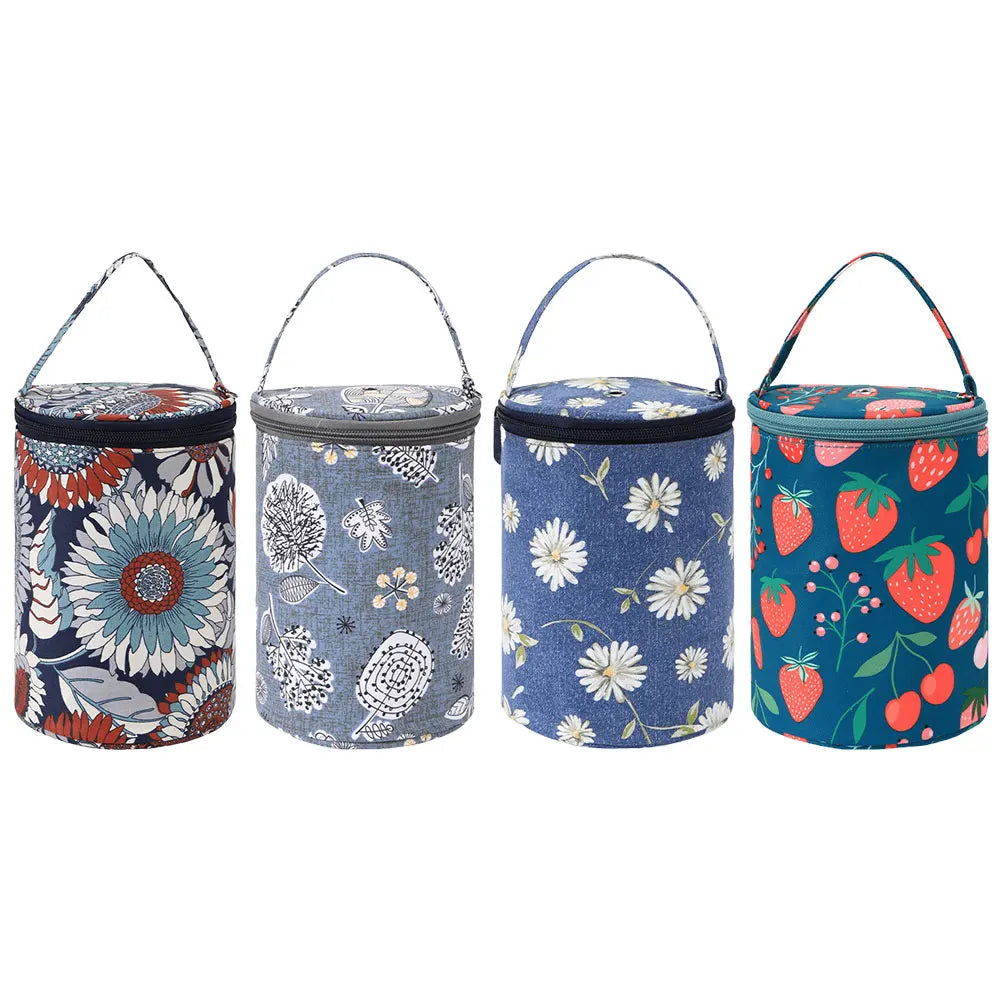 Knitting Crochet Bag Large Capacity Sewing Needles Handbag Oxford Cloth Knitting Needles Tote Organizer for Crocheting DIY Craft