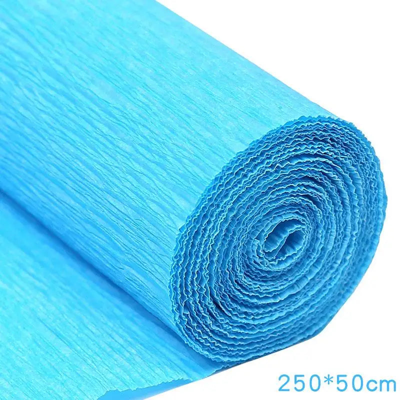 17 Colors 250x50cm Colored Crepe Paper Roll Origami Crinkled Crepe Paper Craft DIY Flowers Decoration Gift Wrapping Paper Craft