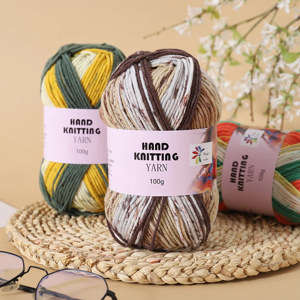 7-Strand Yarn, Multi-Colored Gradient Yarn