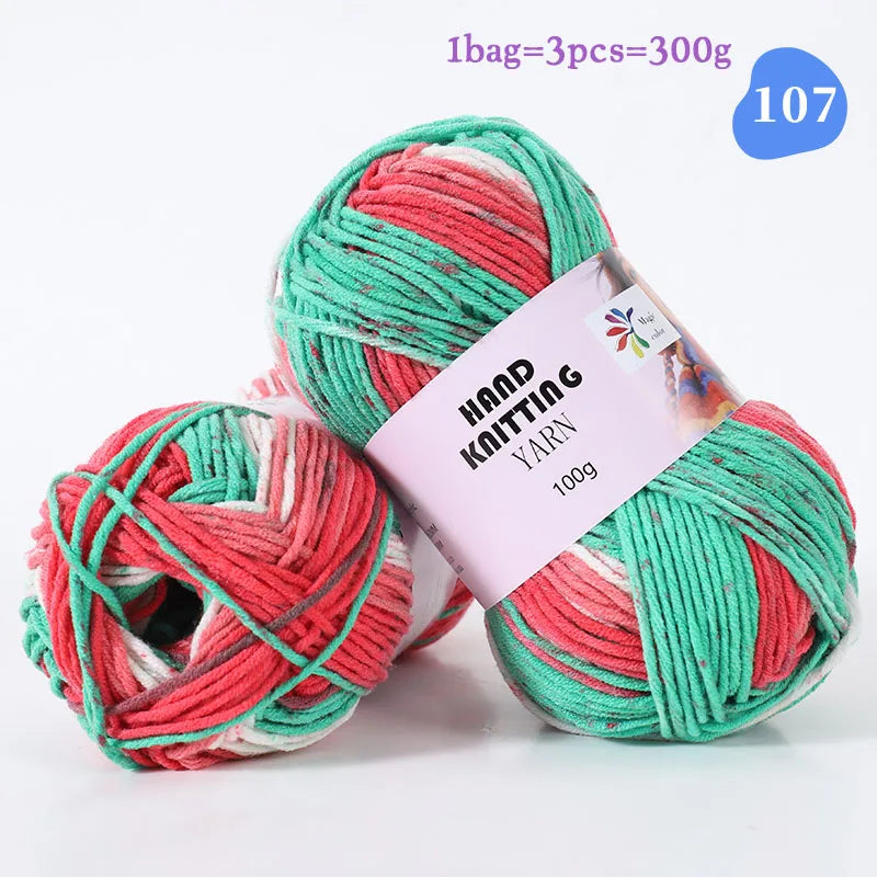 7-Strand Yarn, Multi-Colored Gradient Yarn