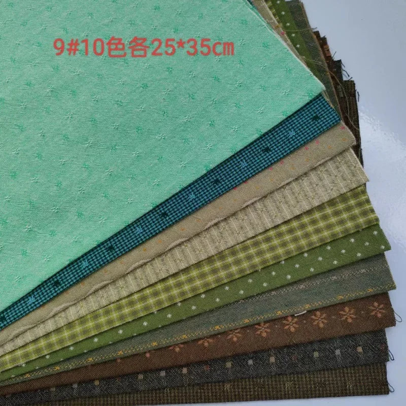 Japanese Yarn-Dyed Sewing Fabric Craft Patchwork Quilting Material Accessories Applique Handmade Sewing Doll Cloth Bundle