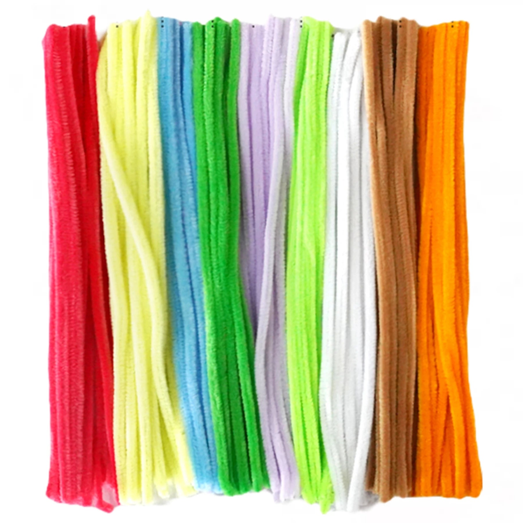 100pcs 30cm Chenille Stems Stick Cleaners Kids Educational Toys Handmade Colorful Chenille Stems Pipe for DIY Craft Supplies