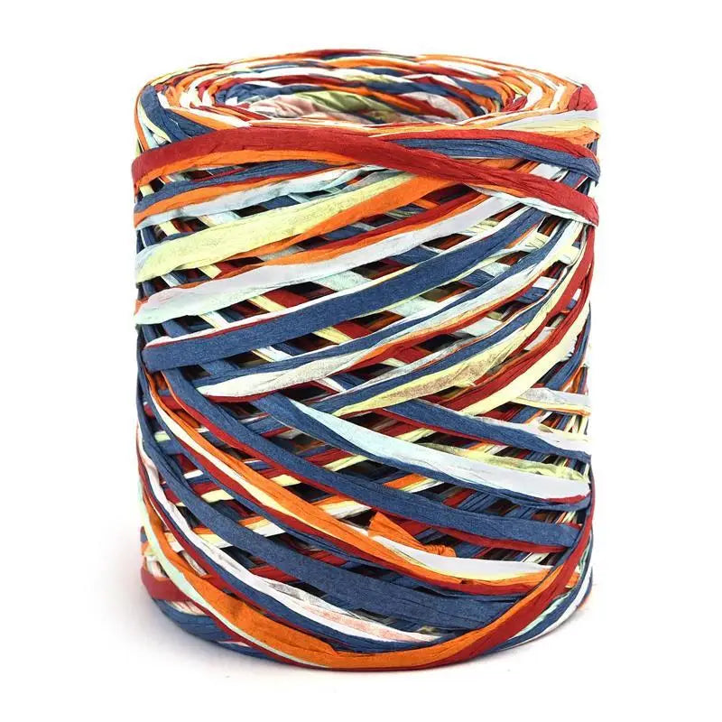 100M Natural Raffia Straw Yarn for Knitting Crocheting Paper Threads Friendly Paper Yarn DIY Handmade Summer Sunhat Beach Bag