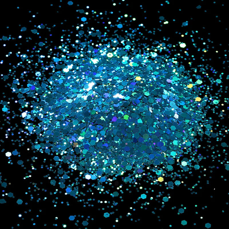 10g Holographic Hexagon Chunky Glitter Epoxy Resin Filler Flakes Laser Sparkly Sequins for DIY Epoxy Resin Nail Art Fillings