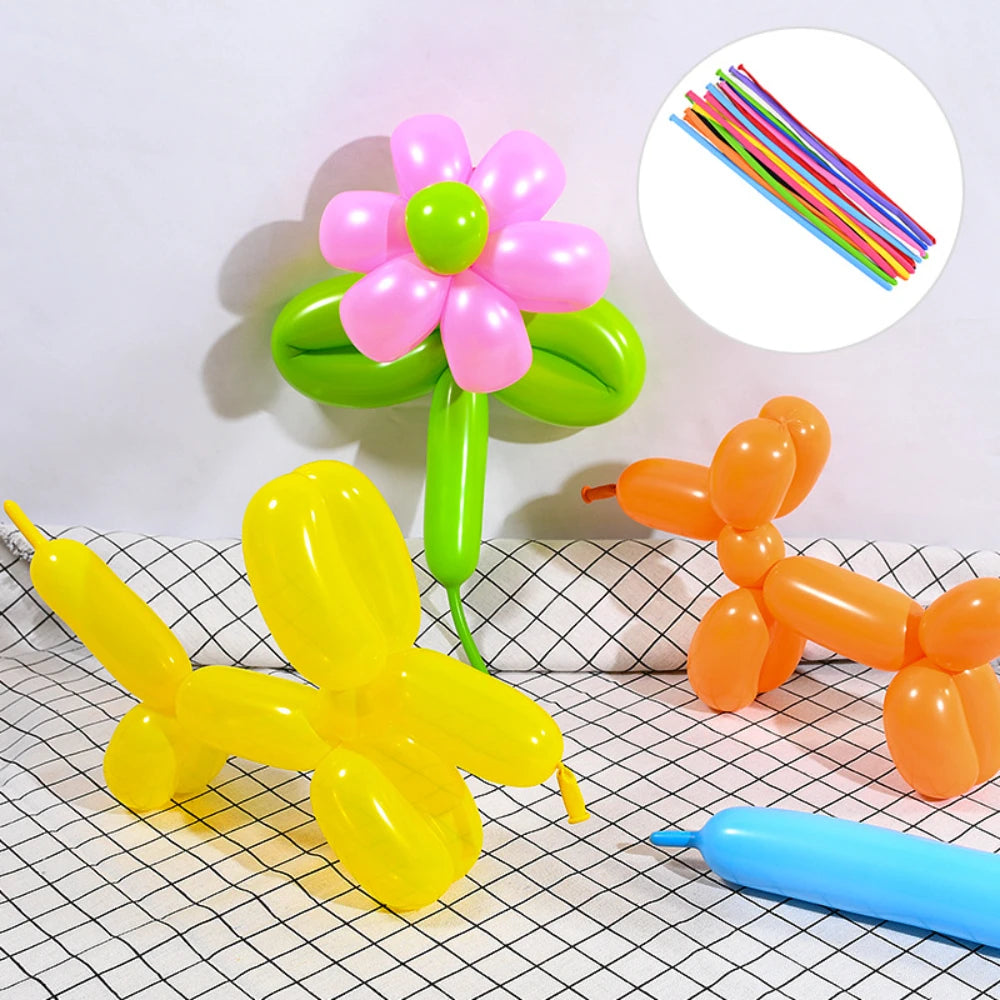 10Pcs Long latex balloons can be used as styling balloons, magic balloons, woven balloons, daily festival decoration props