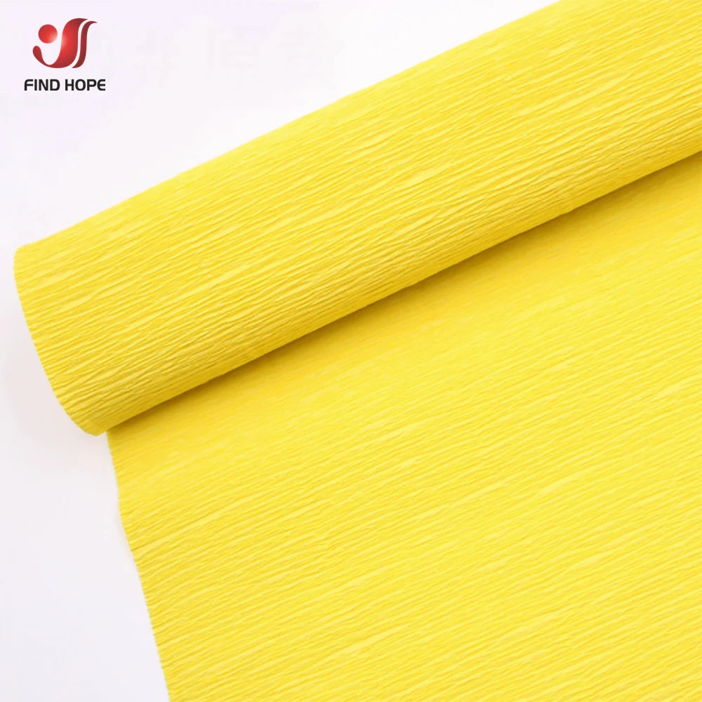 15 Colors 250x25cm Colored Crepe Paper Roll Origami Crinkled Crepe Paper DIY Flowers Decoration Gift Wrapping Paper Fold Crafts