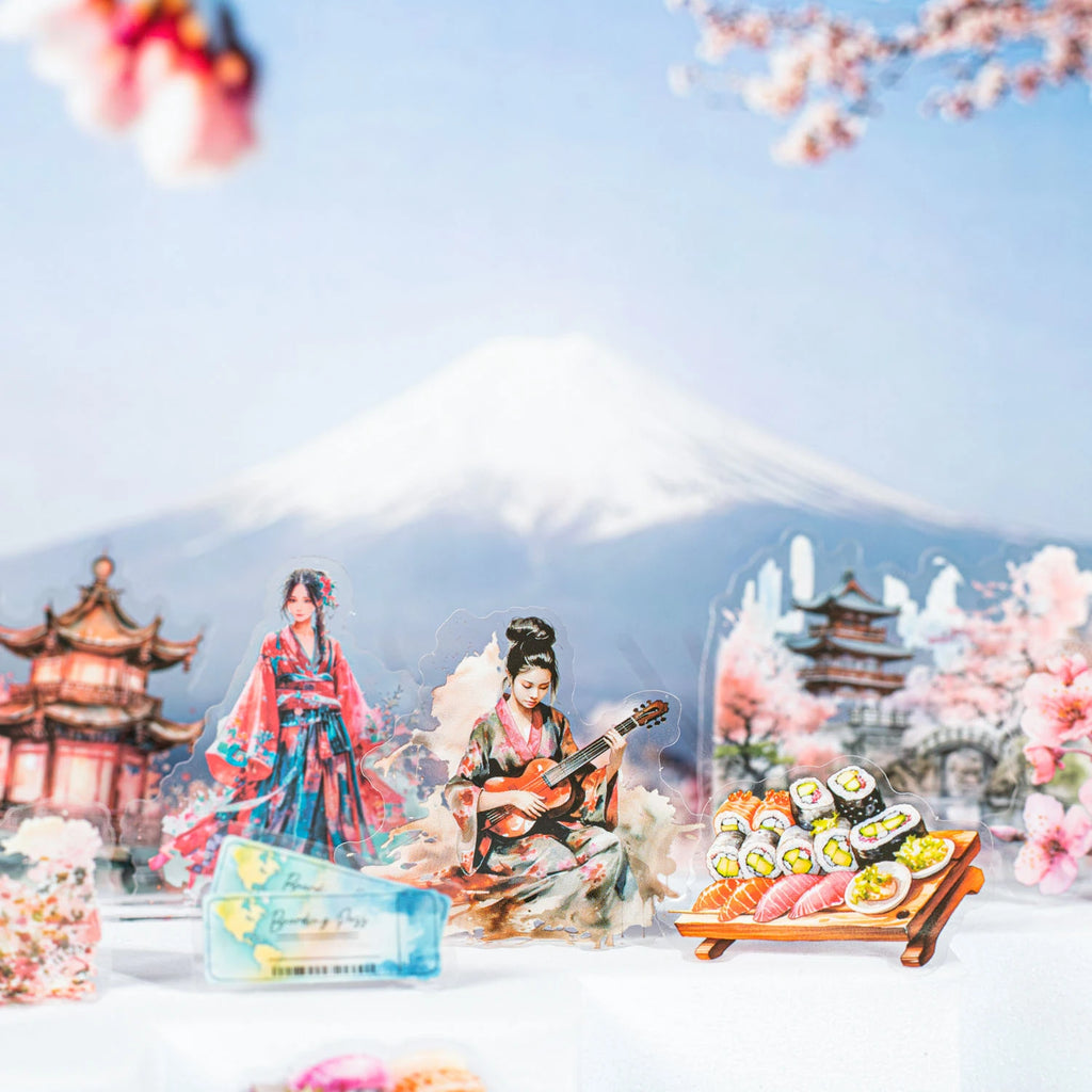 50pcs，Travel Scenery Themed Stickers Pack, Scrapbook Stickers，Perfect for Notebook Phone Case Diary Deco，Stationery  Supplies