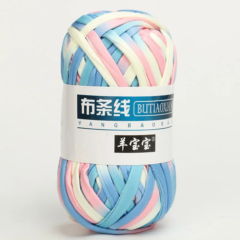 100g/pc Crocheting T Shirt Thick Soft Cloth Yarn for Hand Knitting Crochet Line Woven Handbag Blanket Thick Yarn Flat thread