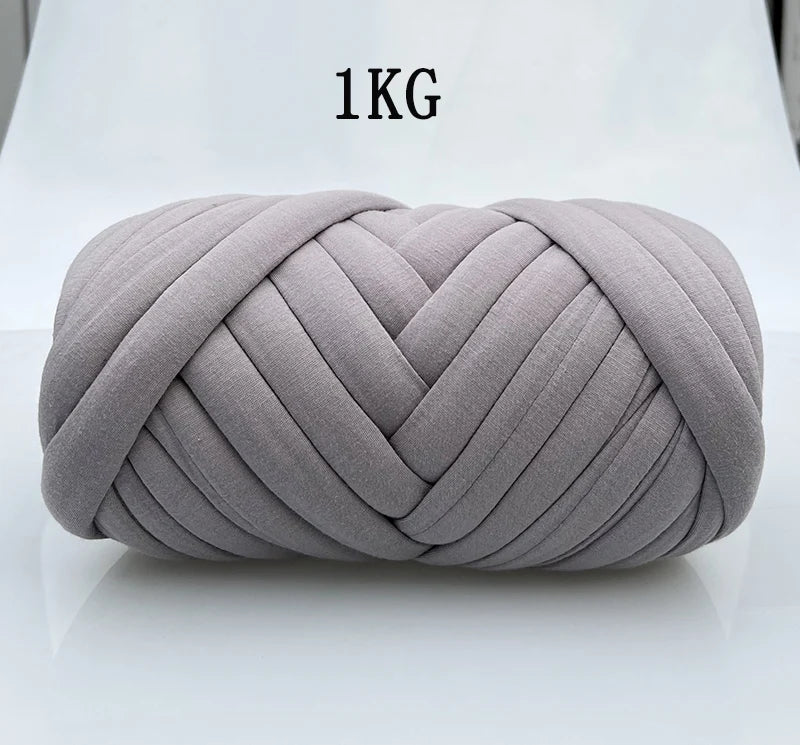 1KG Thick Super Bulky Chunky Yarn for Hand Knitting Crochet Soft Big Cotton DIY Arm Knitting Roving Spinning Yarn for Blanket