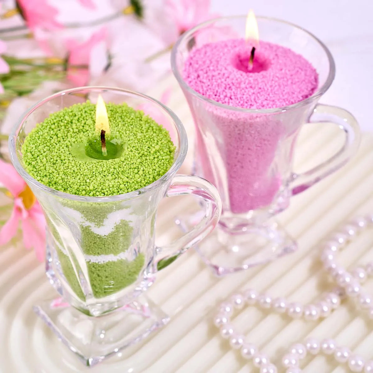 100G Colorful Sand Wax Ice Flower Wax DIY Scented Candle Making Supplies Colors Snowflake Wax Pearl Wax Sand Painting Materials