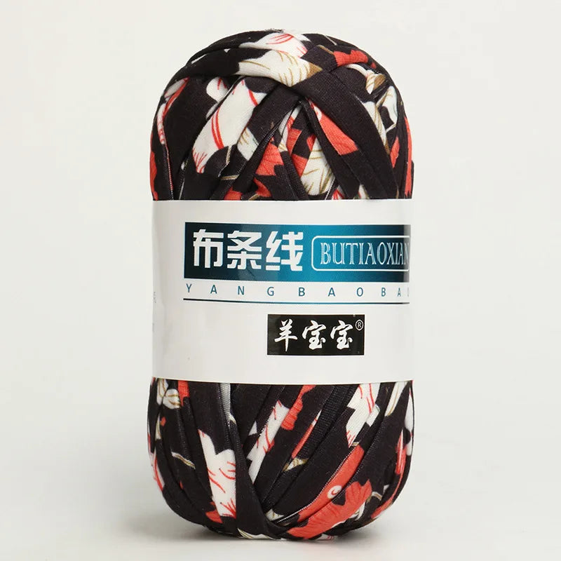 100g T Shirt Knitting Yarn For Crochet Bag Hat Slippers Coaster Blanket Thread Soft Polyester Woven Yarn Thick Soft Cloth Yarn