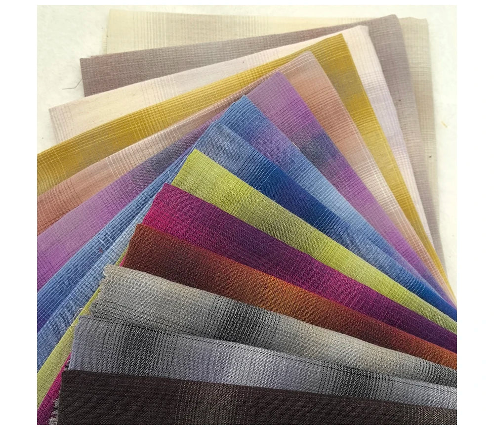Gradient color Japanese Yarn-dyed fabric handmade DIY Patchwork 100% Cotton Fabric For Sewing Doll clothes Quilt cloth