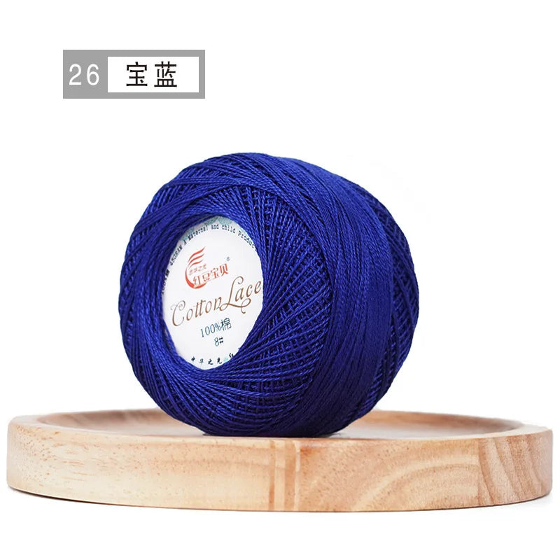Pure Cotton Lace Thread Shiny Lin Yarn Handmade DIY Crochet Thread Combed Spun Yarn Knitting Crochet Handweaving Yarn