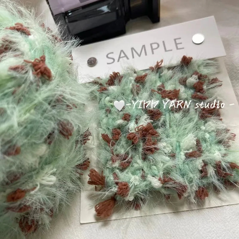 125g/roll Green Yarn Tricot Wool Blends Diy Hand Knitting Features Hand Mixed Plush Yarn Wool Ball Crochet Woven Hairpin Sweater