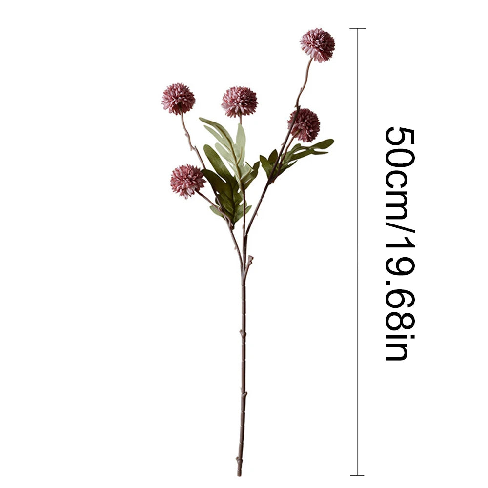 20" Faux Kiku Flowers Fall Flowers Artificial Decoration for Vase Home Room Wedding Decor Arrangement Table Holiday Party Decor