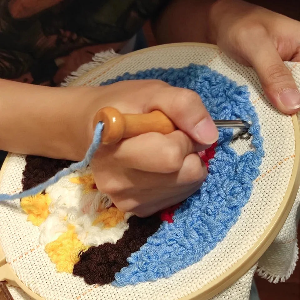 Cross Stich Punch Needles Embroidery Kits Yarn Embroidery Pen Crochet Knitting DIY Craft Stitching Sewing Tools Accessories