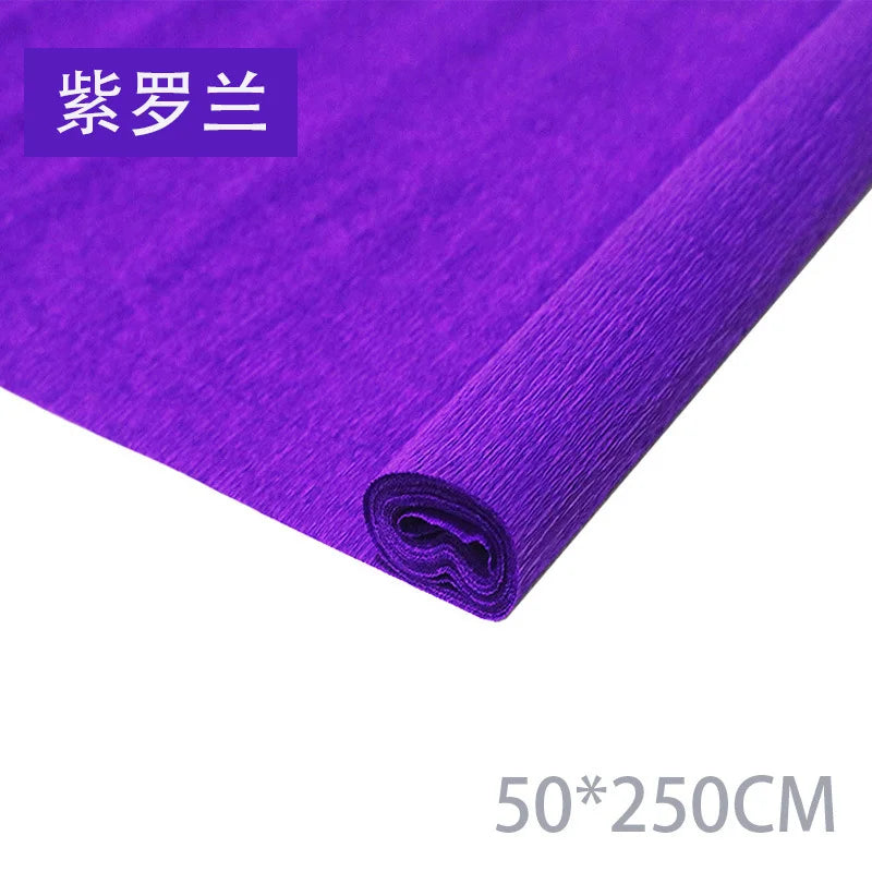 Color Handmade Crepe Paper Diy Paper Flower Material Gift Paper Roll Edge Paper Kindergarten Handmade Flower Origami