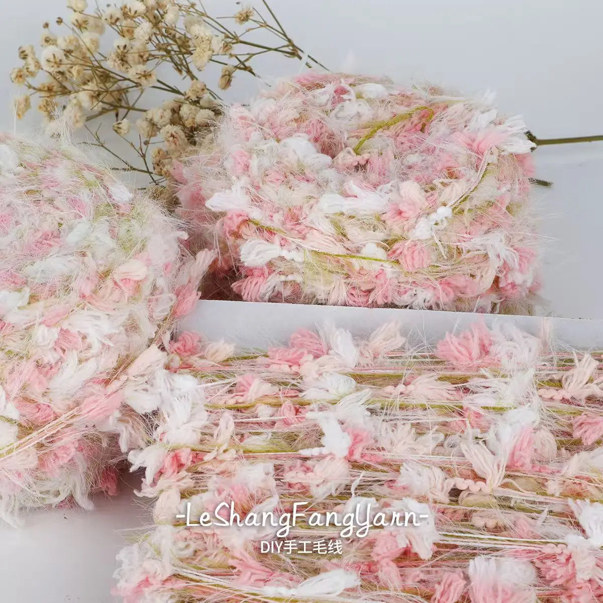 125g/roll Green Yarn Tricot Wool Blends Diy Hand Knitting Features Hand Mixed Plush Yarn Wool Ball Crochet Woven Hairpin Sweater