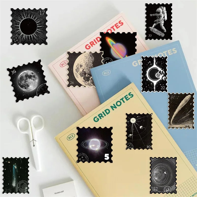 10/30/50PCS Mysterious Universe PVC Sticker Aesthetic Children's DIY Decoration Scrapbooking Stationery Hand Accounting Supplies