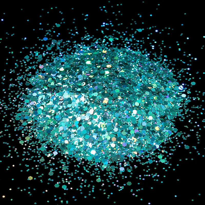 10g Holographic Hexagon Chunky Glitter Epoxy Resin Filler Flakes Laser Sparkly Sequins for DIY Epoxy Resin Nail Art Fillings