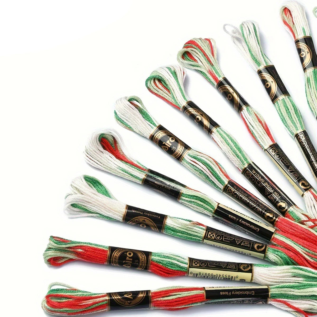 10PCS 100% Cotton High Quality Cross stitch Floss Embroidery thread Cross Stitch Embroidery Hand Knitting Sewing Weaving 8m Each