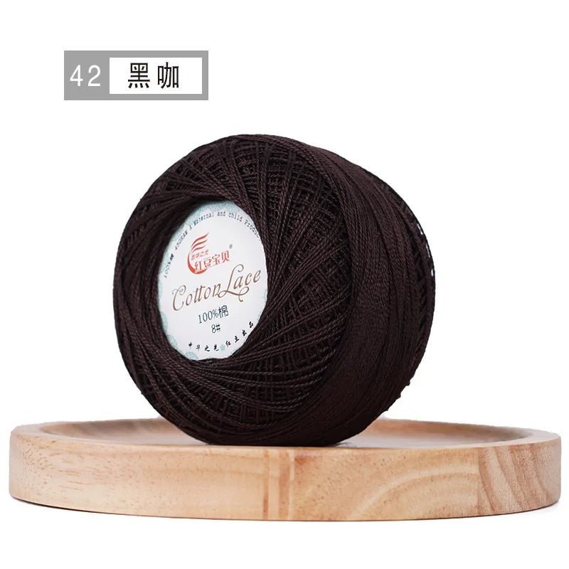 Pure Cotton Lace Thread Shiny Lin Yarn Handmade DIY Crochet Thread Combed Spun Yarn Knitting Crochet Handweaving Yarn